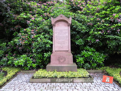 Gedenkstein für die Opfer der Cholera 1892 auf dem Ohlsdorfer Friedhof.