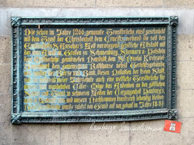 Schild an der Trostbrücke.